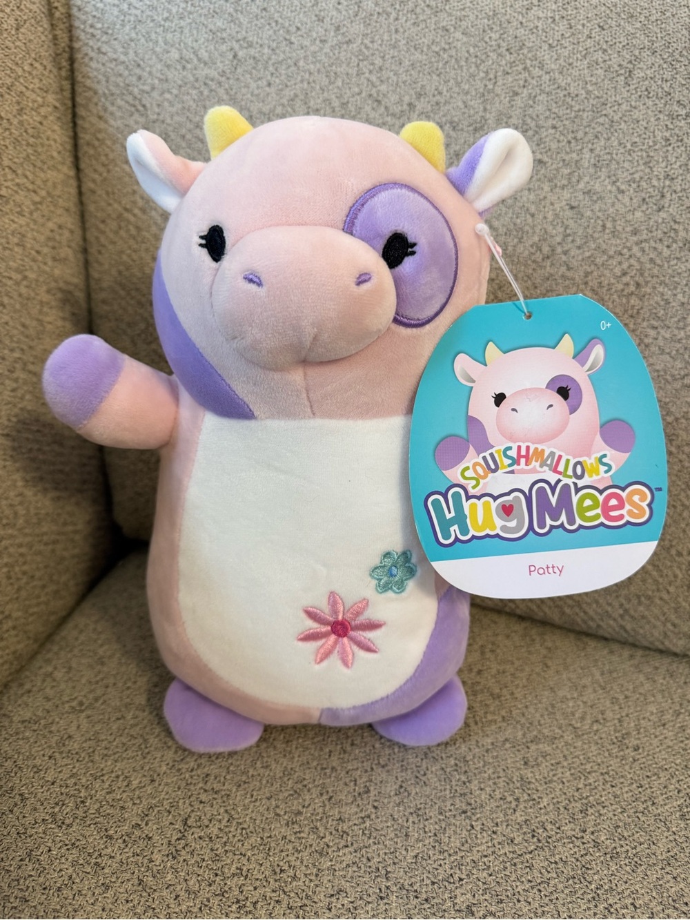 Squishmallow Patty the Cow 10" HugMee Plush NEW Hug Mee RARE HTF